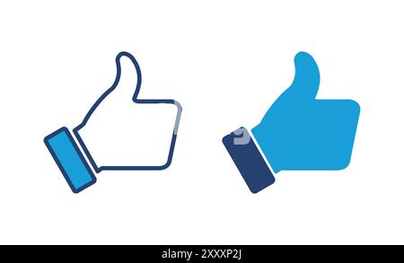 Thumbs up icon vector. Hand like. Like icon vector. Stock Vector