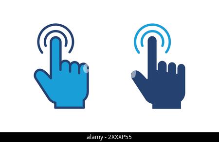 Hand click icon vector. pointer icon vector. hand cursor icon vector Stock Vector