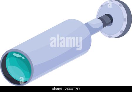 Modern security camera observing its surroundings, ensuring safety and protection Stock Vector