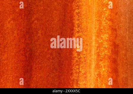 Close Up Detail of Rusted Orange Metal Background Stock Photo