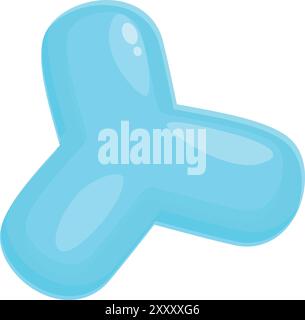 Thick blue substance is splattering and spreading Stock Vector