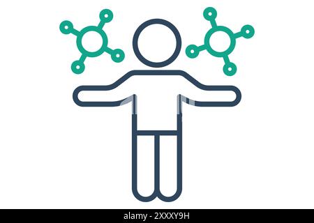 Multitasking icon. line icon style. icon related to efficiency. productivity elements vector illustration Stock Vector