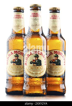 Birra Moretti, Italian brewing company, founded in Udine in 1859 by Luigi Moretti, now owned by Heineken International Stock Photo