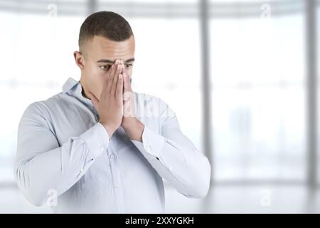 Man suffering from a stress attack Stock Photo