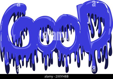 Design the word "GOOD" on a white background. Suitable for logos, icons and stickers Stock Vector