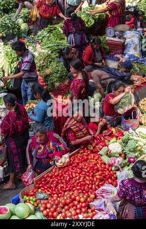 Mercado tradicional, Chichicastenango, Quiche, Guatemala, America Central, Central America Stock Photo