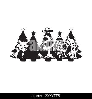 Merry Christmas vector illustration, Christmas t-shirt design, Merry Christmas line drawings Stock Vector