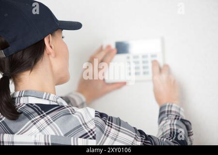 smart home and mobile application for managing smart devices Stock Photo