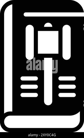 Icon for conduct, law book Stock Vector