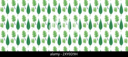 A different type of leaf autunm pattern Stock Vector