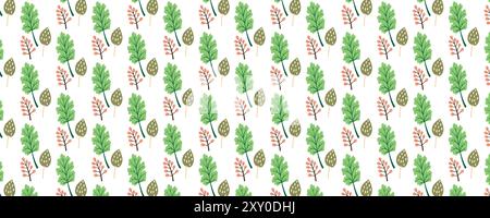 A different type of leaf autunm pattern Stock Vector