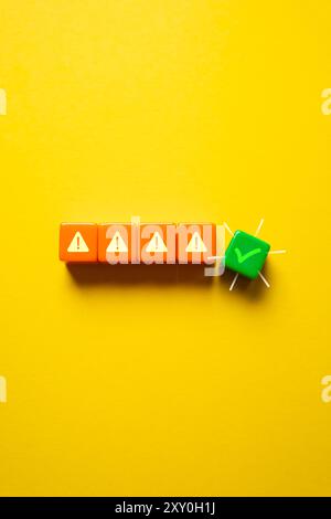 Fixing issues from the list. Troubleshooting and programming. Debugging, testing and code review. Correct your mistakes, make life in a new way. Finis Stock Photo
