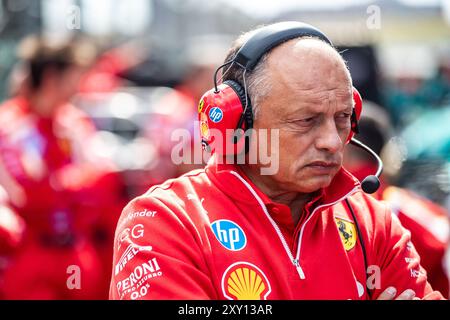 Zandvoort, Netherlands. 22-25 August 2024. Formula 1 Heineken Dutch Grand Prix. Saturday, Race. Frederic Vasseur, Team Principal Scuderia Ferrari. Stock Photo