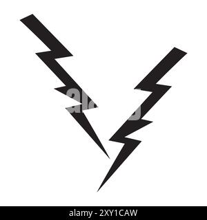 Flash lightning bolt icon. Electric power symbol. Power energy sign, vector illustration, Easily editable Stock Vector