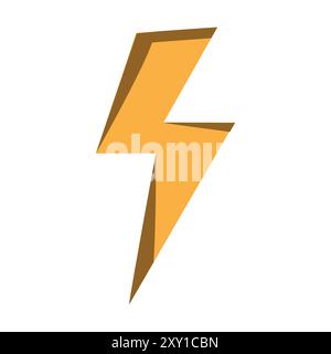 Neon lightning flash icon. Lightning Bolt Icons. Neon thunder bolt sign, electrical discharge Stock Vector