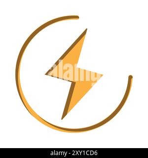 Neon lightning flash icon. Lightning Bolt Icons. Neon thunder bolt sign, electrical discharge Stock Vector