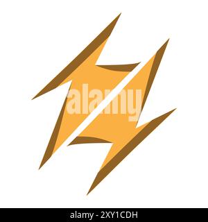 Neon lightning flash icon. Lightning Bolt Icons. Neon thunder bolt sign, electrical discharge Stock Vector