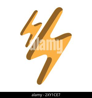 Neon lightning flash icon. Lightning Bolt Icons. Neon thunder bolt sign, electrical discharge Stock Vector
