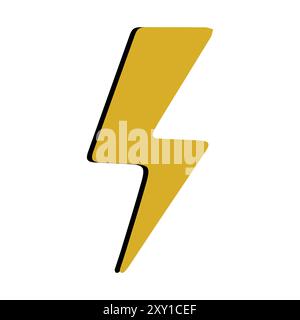 Neon lightning flash icon. Lightning Bolt Icons. Neon thunder bolt sign, electrical discharge Stock Vector