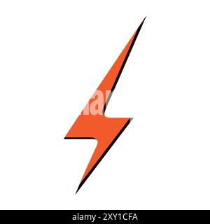 Neon lightning flash icon. Lightning Bolt Icons. Neon thunder bolt sign, electrical discharge Stock Vector