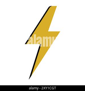 Neon lightning flash icon. Lightning Bolt Icons. Neon thunder bolt sign, electrical discharge Stock Vector