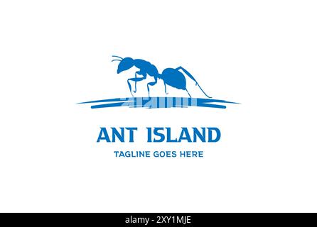 Vintage Retro Animal Ant Emmet Silhouette Logo Design Vector Stock Vector