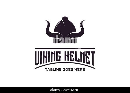 Viking Armor Helmet logo design for Boat Ship Cross Fit Gym Game Club Sport Stock Vector