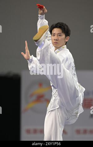 Singapore. 27th Aug, 2024. Ji Hao of China competes during the men's A ...