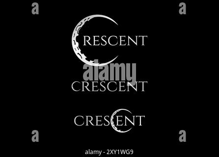 Initial C for Crescent Moon Letter Text Word Font Type Typography Logo Design Vector Stock Vector