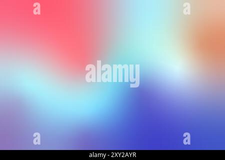 Vibrant holographic background features a smooth blend of soft pastel colors, including shades of pink, blue, and purple. Perfect for digital design, Stock Vector