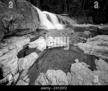 BW02021-00.....British Columbia -  Waterfall on Vancouver Island. Lower Myra Falls, Strathcona Provincial Park. Stock Photo