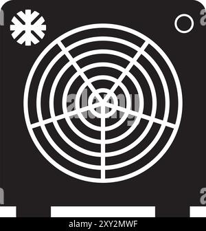 portable air conditioner icon illustration element design Stock Vector