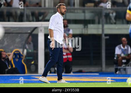 Hellas Verona S Head Coach Paolo Zanetti Gestures During Hellas Verona