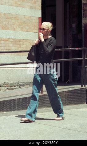 Carolyn Bessette Kennedy leaving her Tribeca loft on 20 North Moore Street to catch a taxi to her doctor's office on the Upper West Side in New York City on June 11, 1997.  Photo Credit: Henry McGee/MediaPunch Stock Photo