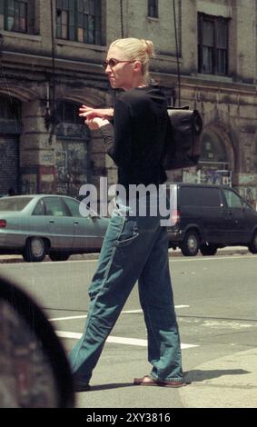 Carolyn Bessette Kennedy leaving her Tribeca loft on 20 North Moore Street to catch a taxi to her doctor's office on the Upper West Side in New York City on June 11, 1997.  Photo Credit: Henry McGee/MediaPunch Stock Photo