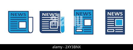 Newspaper icon vector. news paper vector sign Stock Vector