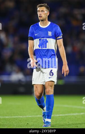 Krystian Bielik of Birmingham City during the Carabao Cup match Birmingham City vs Fulham at St Andrews, Birmingham, United Kingdom, 27th August 2024  (Photo by Gareth Evans/News Images) Stock Photo