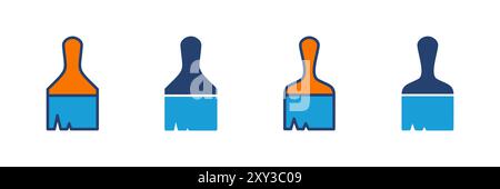 Paint icon vector. paint brush icon vector. paint roller icon vector Stock Vector