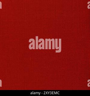 Natural Bright Carmine Red Fiber Linen Cloth Book Binding Texture Pattern, Large Detailed Horizontal Macro Closeup, Textured Vintage Fabric Canvas Stock Photo