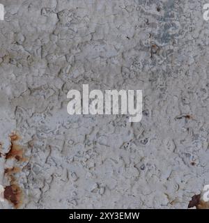 Old natural pastel blue pale blueberry grey painted rusty iron metal plate background texture horizontal aged damaged weathered scratched rustic plain Stock Photo
