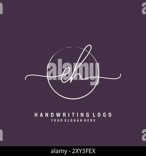 EH Letter logo minimal modern Stock Vector