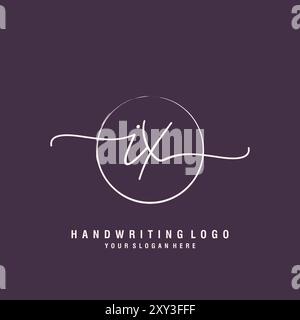 IX Letter logo minimal modern Stock Vector