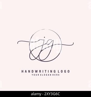 JG Letter logo minimal modern Stock Vector