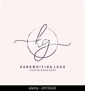 KG Letter logo minimal modern Stock Vector