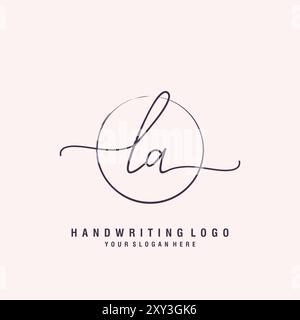 LA Letter logo minimal modern Stock Vector