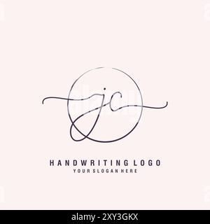 JC Letter logo minimal modern Stock Vector