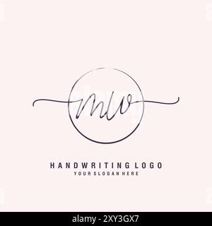MW Letter logo minimal modern Stock Vector
