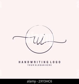 UI Letter logo minimal modern Stock Vector