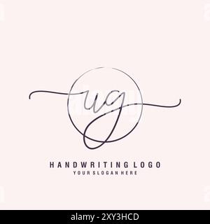 UG Letter logo minimal modern Stock Vector