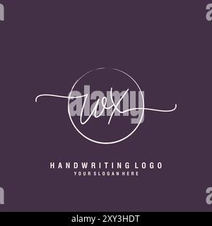 WX Letter logo minimal modern Stock Vector